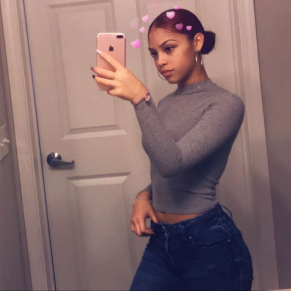 Gray fitted but comfortable long sleeve